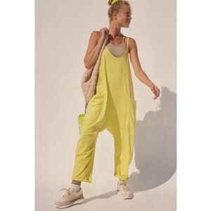 NWOT Free People Movement Hot Shot Onesie in Margarita Yellow size medium
